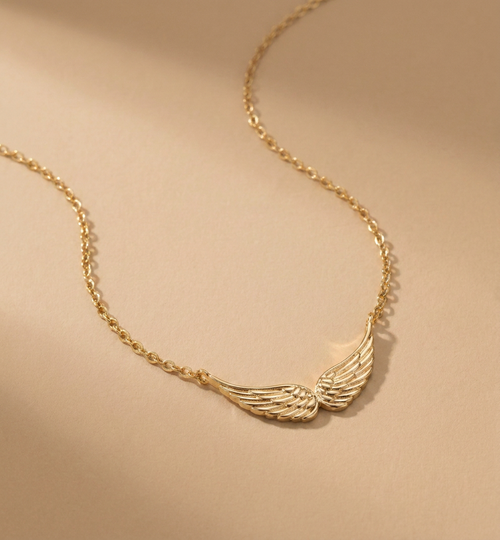 Angel wings necklace (golden)
