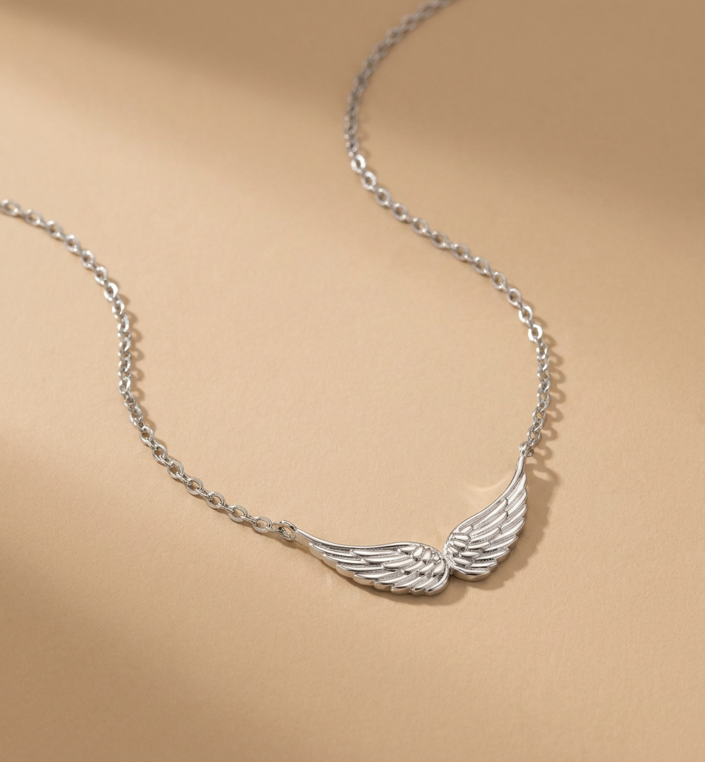 Angel wings necklace (silver)