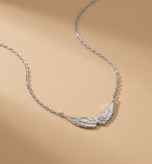 Angel wings necklace (silver)